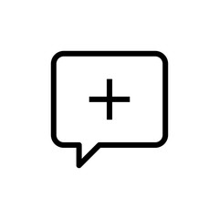 Chat message icon. Comment sign