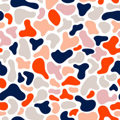 Fluid, liquid flow shapes pattern. Geometric Seamless pattern. Abstract vector illustration with geometric elements, shapes.