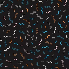 Wall murals Memphis style Memphis line seamless pattern. Pattern for fashion and wallpaper. Memphis style fabric, fashion, prints. Vector illustration.