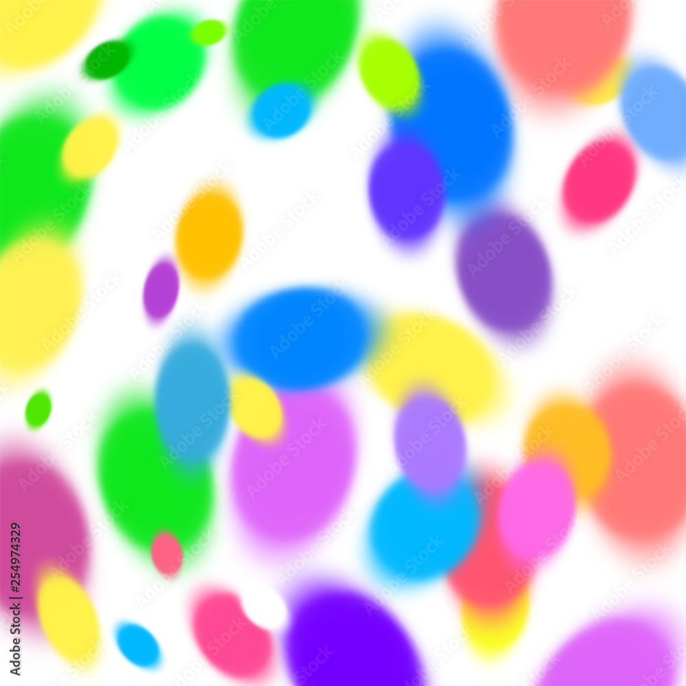 Leinwandbilder Bright Bg with Colorful Dynamic Confetti. Vector Background with Blurred Bokeh. Abstract Pattern for Parties, Carnivals