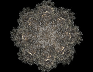 Geometry of Space series. Visually attractive backdrop made of conceptual grids curves and fractal elements suitable as element for layouts on physics mathematics technology science and education