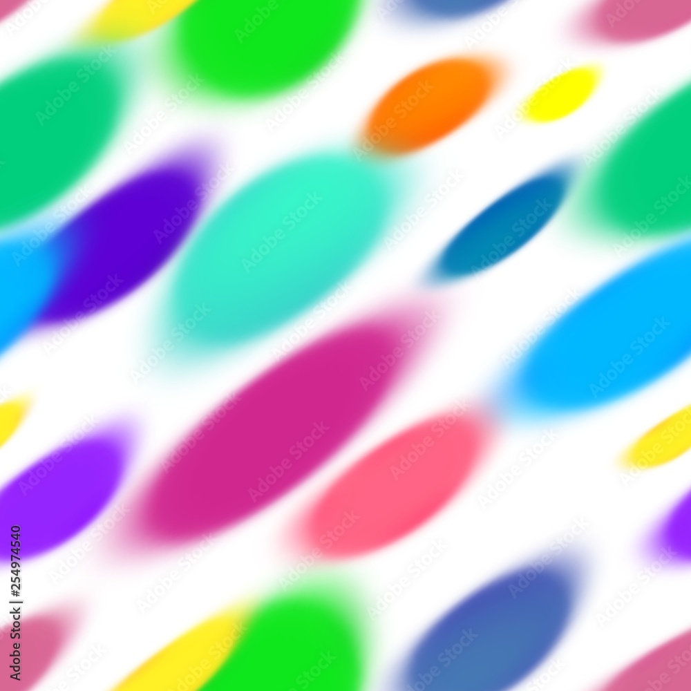 Leinwandbilder Abstract Background with Dynamic Blurred Colorful Dots. Vector Seamless Pattern with Bright Bokeh