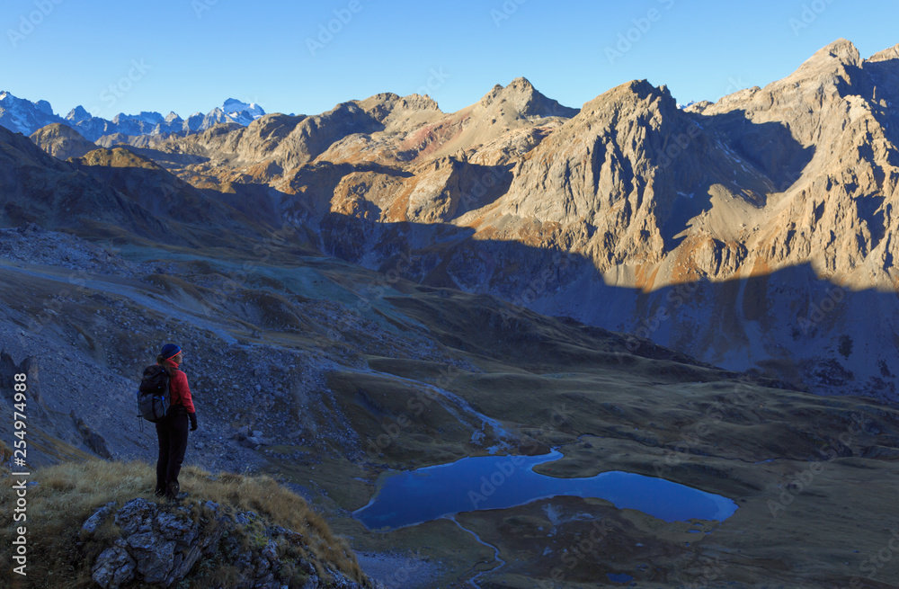 Poster vallee de la claree during a clear day in autumn.