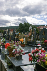 Cemetery in village of Burgos. Spain