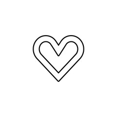 Like button icon. Social media heart sign