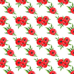 Pattern with poppies.
