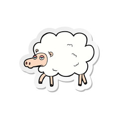 sticker of a cartoon sheep