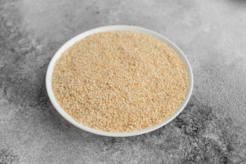 Sesame close up. Breakfast, healthy food. It can be used as a background