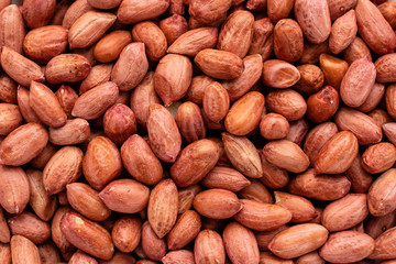 Peanut close up. Breakfast, healthy food. It can be used as a background