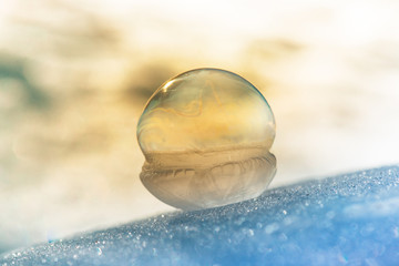 Partially Deflated Ice Bubble