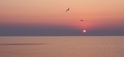 sunset on the beach