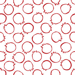 abstract background with red pomegranate