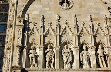 sculptural decoration of a catholic cathedral