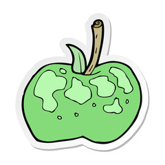 sticker of a cartoon apple