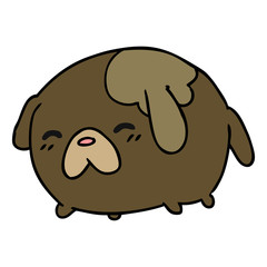 cartoon of cute kawaii dog