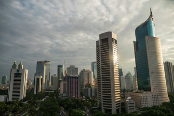 Fototapeta na wymiar Skyscrapers in the Business District of Jakarta, Indonesia 3