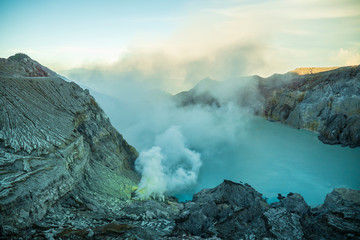 Kawah Ijen Volcano with Sulfuric Crater Lake, Java Island 9