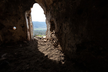 ruins of Eremo of Sant'Agostino. Hermitages of Stignano. the valley of the hermitages. Gargano National Park, Apulia, Italy