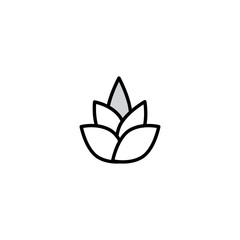 Flower icon. Nature plant sign