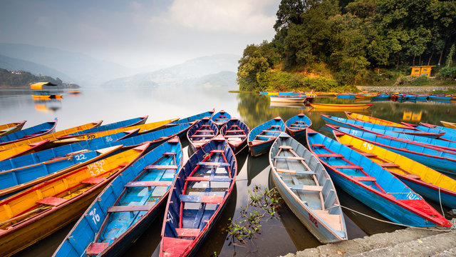 BUNCH OF NEPAL BOATS