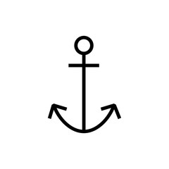 Anchor icon. Sea sign