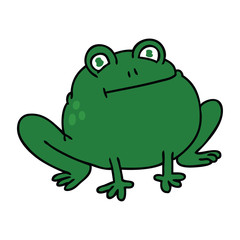 quirky hand drawn cartoon frog