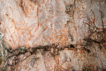 ruins of Eremo of Sant'Agostino with traces of frescoes. Hermitages of Stignano. the valley of the hermitages. Gargano National Park, Apulia, Italy