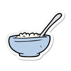 sticker of a cartoon bowl of rice
