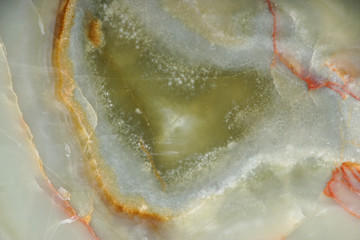 Natural stone green onyx with a beautiful pattern on the surface