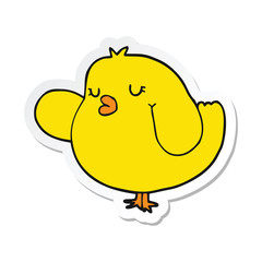 sticker of a cartoon bird