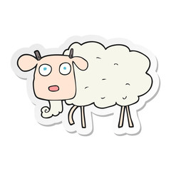 sticker of a cartoon goat