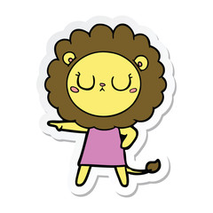 sticker of a cartoon lion