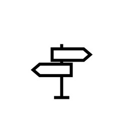 Road arrow sign icon