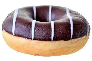 chocolate glazed donut isolated