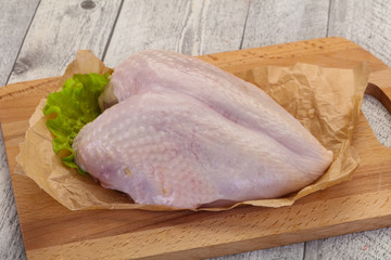 Raw chicken breast