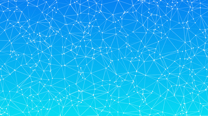 Digital world communication networks, vector triangles shapes and dots