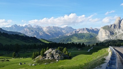 Mountains near Sella Pass in Italy