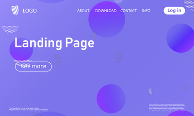 Landing page. Geometric background.