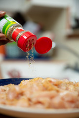 seasoning chicken