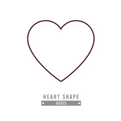 Outline heart icon. Love symbol design element. Vector illustration black and white
