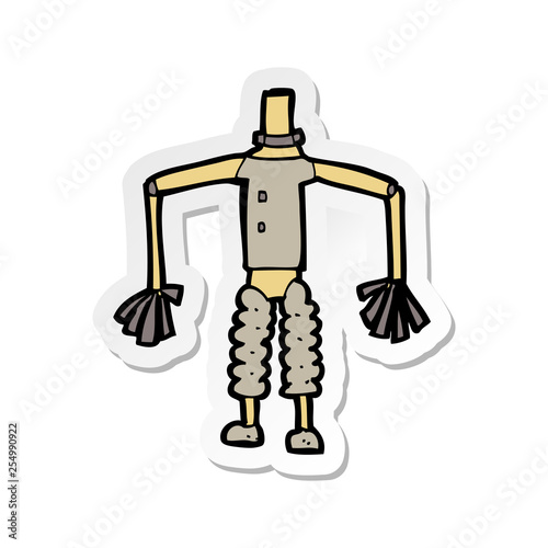 sticker of a cartoon robot body