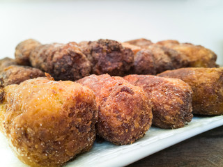 homemade croquettes on a white plate