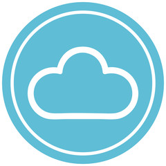 weather cloud circular icon