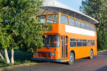 Old double decker bus