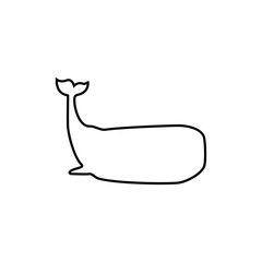 Whale icon. Sea animal sign