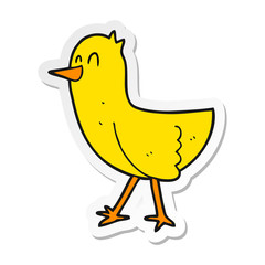 sticker of a cartoon bird