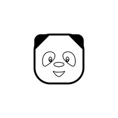 Panda icon. Animal zoo market sign