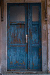 Alte blaue Tür
