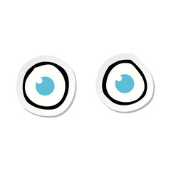 sticker of a cartoon eyes