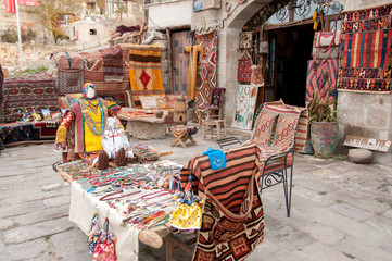Fototapeta na wymiar Souvenir street shop Turkey, Cappadocia